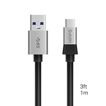 USB C Cable Kinps USB Type C Charger Cable for Apple Macbook,ChromeBook Pixel,Nexus 5X/6P,OnePlus 2/3, Lumia 950/950XL, Nokia N1,Asus Zen AiO, Zenpad S 8.0 and more 3ft