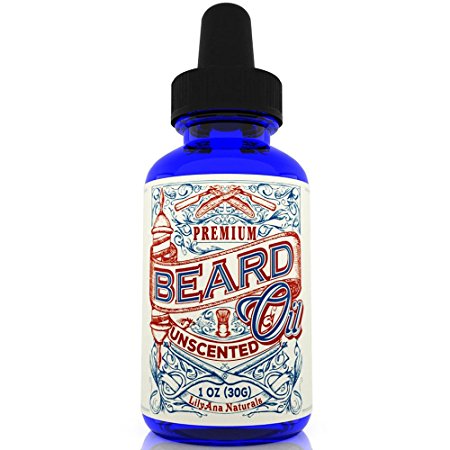 Beard Oil and Conditioner for Growth - Unscented 100% Organic, Natural Best for Softening, Control Dandruff and Stop the Itch, 1 OZ