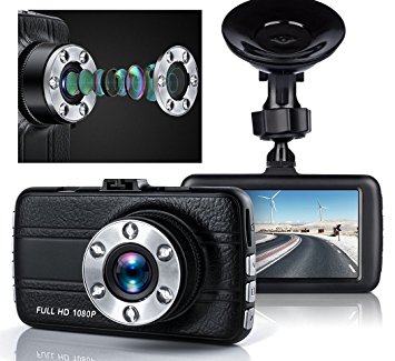 Dash Cam, Greenpointselect Dash Camera for Cars with Full HD 1080P, 170 Degree Super Wide Angle Cameras, 3.0" TFT Display,with Night Vision, WDR, Loop Recording