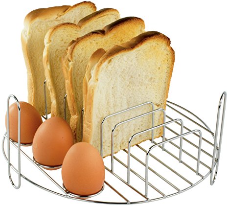 Andrew James Breakfast Rack for Halogen Oven 10-12 Litre Models - Stainless Steel - Cooks Toast Eggs Sausages Bacon Hash Browns Etc