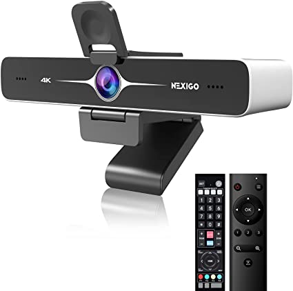 Zoom Certified, NexiGo N970P 4K Zoomable Webcam, Al-Powered Auto-Framing, Web Camera with Flash Memory, 10X Digital Zoom, 8.5MP Sony Sensor, Dual Noise-Cancelling Mics, for Zoom/Skype/Teams