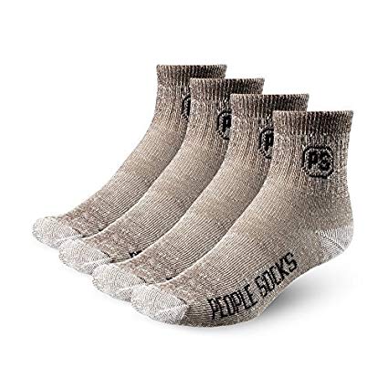 4pairs 71% Merino Wool Ankle Socks for Men Women Made in USA