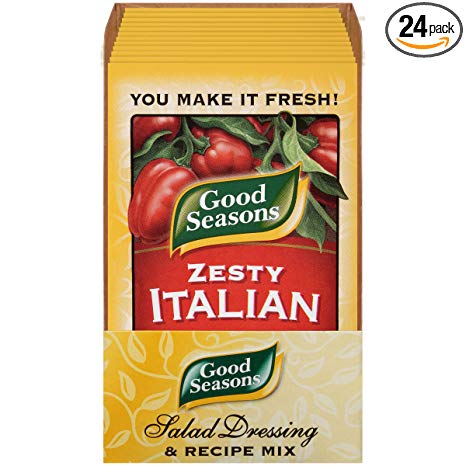Good SeasonsZesty Italian Salad Dressing & Recipe Kit, 0.6 Oz, Pack of 24