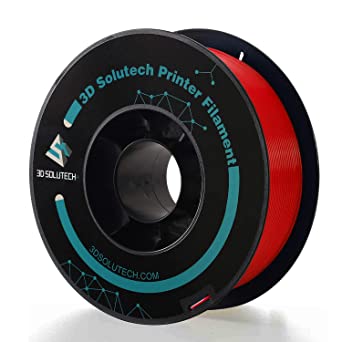 3D Solutech - PREPLARED Real Red 3D Printer Premium PLA Filament 1.75MM Filament, 2.2 LBS (1.0KG)