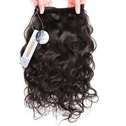 GoldRose Beauty Grade 6A 100% Brazilian Virgin Human Hair Weave Body Wave Bundles Unprocessed Remy Hair Extensions ,1 Bundle 12 Inches Natural Black Color