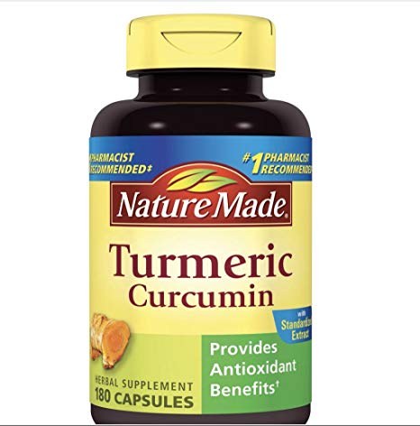 Nature Made Turmeric Curcumin 500 milligram. Capsules (Antioxidant) Value Size 180 Ct