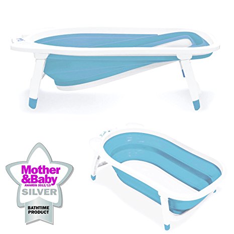 Karibu Baby Folding Bath Fold Away Bathtub - White Blue