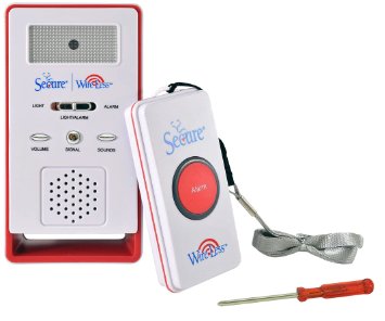 Secure Wireless Remote Nurse Alert System - Patient Call Button & Caregiver Pager - 500  Ft Range