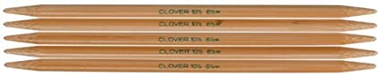 Clover Takumi Bamboo 7" Double Pointed Knitting Needles 5-Pack: Size 6