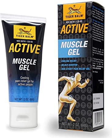 Original TIGER BALM Active Muscle Gel,虎标ACTIVE酸痛胶,Non-Greasy,muscular Pain Relief cream 60g