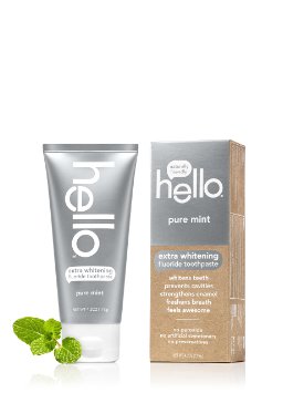 Hello Oral Care Extra Whitening Fluoride Toothpaste Pure Mint 42 Ounce