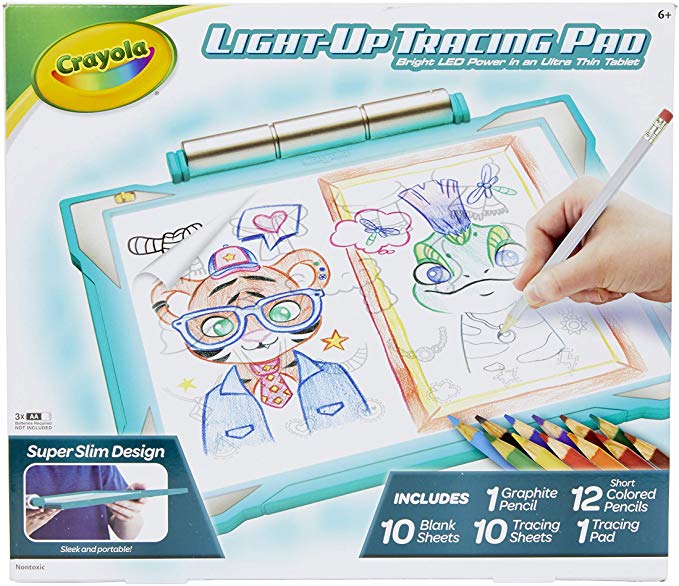 Crayola Light-Up Tracing Pad Teal, Coloring Board for Kids, Amazon, Toys for Boys, Ages 6, 7, 8, 9, 10