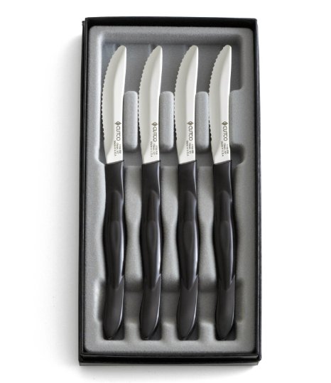 Cutco 1865 4-Pc Table Knife Set in Gift Box Classic black handle