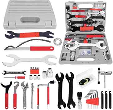 Odoland Bike Repair Tool Kits, 44 Piece Bicycle Tool Kit for Mountain/Road Bicycle Repairs, Multifunction Tool and Wrench, Maintenance Tool Set with Storage Case