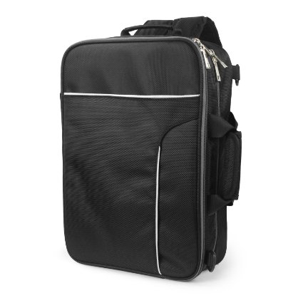 Becko 3 In 1 Padded Laptop Backpack / Single-shoulder Carrying Messenger Bag / Multi-functional Business Travel Macbook Briefcase - Fits Computer From 11 to 15 Inch (Black)