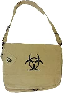 Rothco Vintage Canvas Paratrooper Crossbody Shoulder Bag with Bio-Hazard Symbol