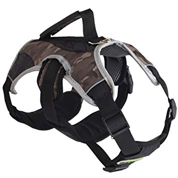 Fosinz Outdoor Adjustable Dog Harnesses with Reflective Strap for Training Walking