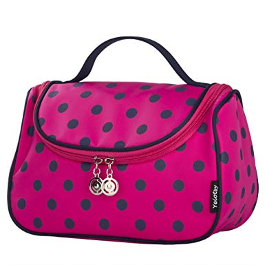 Cosmetic Bag, Toiletry Bag, Yeiotsy Polka Dots Travel Cosmetic Bag/Makeup Bag for Women