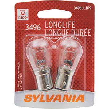 SYLVANIA 3496 Long Life Miniature Bulb, (Contains 2 Bulbs)
