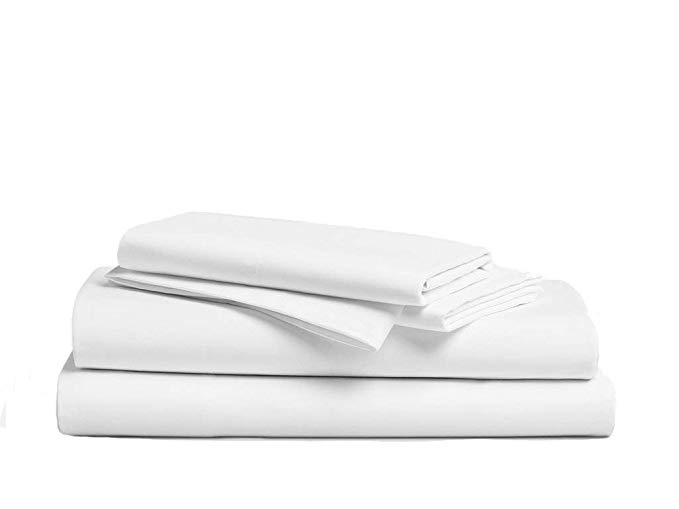 Hotel Sheets Direct 100% Bamboo Bed Sheet Set - Super Soft and Silky - Hypoallergenic - Eco-Friendly (Full, White)