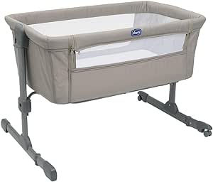 Chicco Next2Me Essential Lit Bébé Cododo Dune avec Matelas, Côté Repliable, Hauteur Réglable, Fenêtre en Filet, Roues et Sac de Voyage - 0-6 Mois, 9 kg