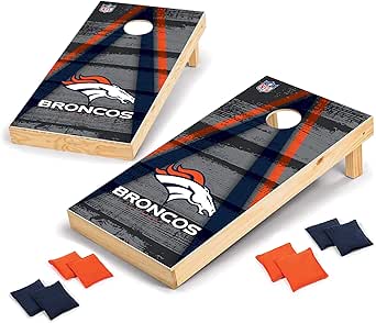 NFL Pro Football 2' x 4' Wood Direct Print Tournament Cornhole Set by Wild Sports, Comes with 8 Bean Bags - Perfect for Tailgate, Outdoor, Backyard