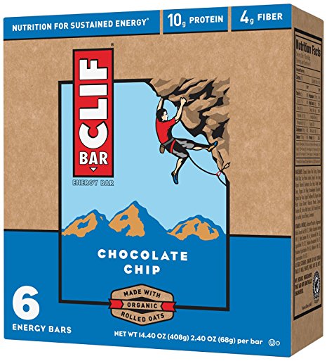 CLIF ENERGY BAR - Chocolate Chip - (2.4 oz, 6 Count)