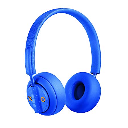 Out There, Active Noise Cancelling On-Ear Bluetooth Headphones | 17 Hour Playtime, 50 ft. Range, Hands-Free Calling, Sweat and Rain Resistant IPX4 Rated | JAM Audio Blue