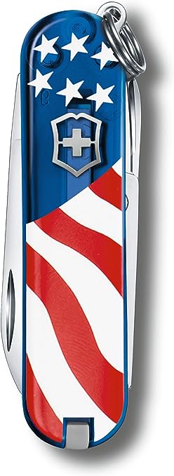 Victorinox Classic SD 7 Function Pocket Knife - US Flag Translucent