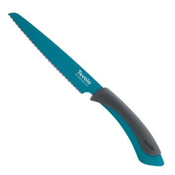 Tovolo Comfort Grip Serrated Utility Knife , Teal,  5"