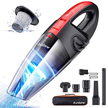 Audew Cordless Handheld Vacuum, 【2019 Upgraded Version】 Hand Vacuum Cordless Rechargeable Pet Hair Vacuum, Car Vacuum Cleaner for Home and Car Cleaning Idea