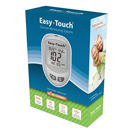 EasyTouch Glucose Monitoring System - (1 Meter, 10 Twist Lancets, 1 Lancing Device per box)