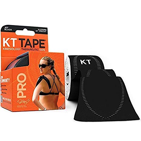 KT TAPE PRO Kinesiology Therapeutic Sports Tape Bundle - Black, Sonic Blue, Beige, Hero Pink, Laser Blue, 100 Precut 10 Inch Strips