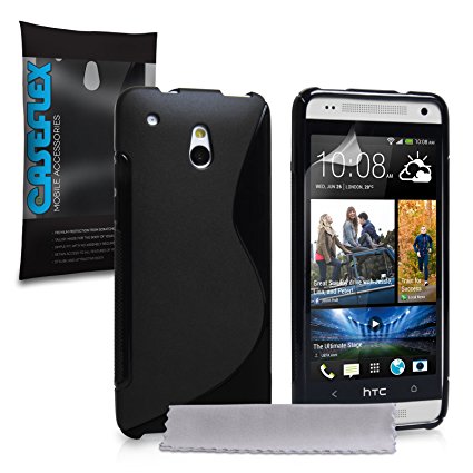 HTC One Mini Case Caseflex Black Silicone Gel S-Line Cover