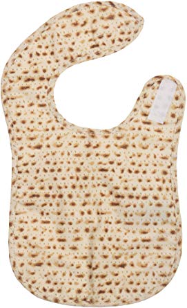 FIT RITE Matzah Designed Kids Passover Baby Bib Apron ~ Traditional Jewish Holiday Seder Gift