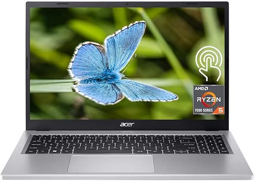 Acer 2023 Newest Aspire 3 Laptop, 15.6 Inch FHD Touchscreen Display, AMD Ryzen 5 7520U Processor, 16GB DDR5 RAM, 512GB SSD, AMD Radeon Graphics, Bluetooth, WiFi 6, Windows 11 Home, Silver