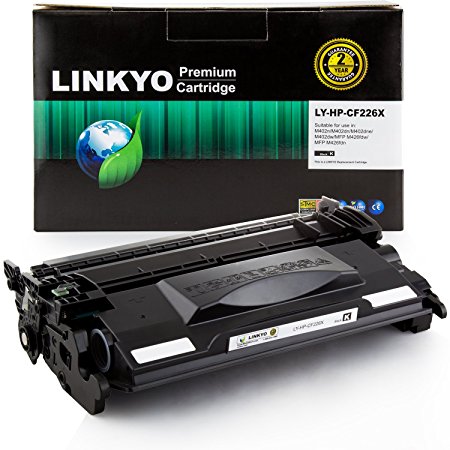 LINKYO Replacement Toner Cartridge for HP 26X CF226X (Black, High Yield)
