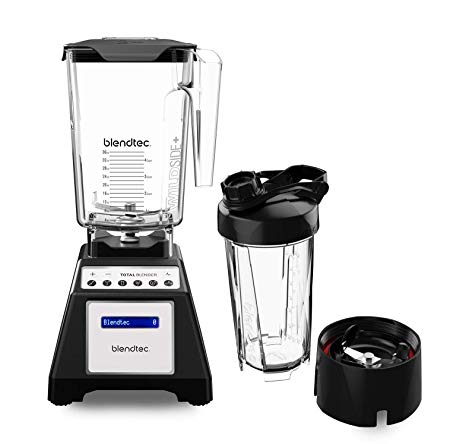 Blendtec TD23PA01A-A1GP1D8 Designer Series WildSide  Jar (90 oz) GO Travel Bott Countertop Blender 90oz/34oz Black