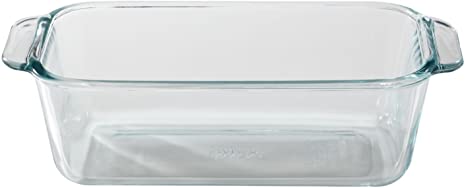 pyrex 1105394 Basics 1.5Qt Loaf Dish, 1.5 Quart, Clear