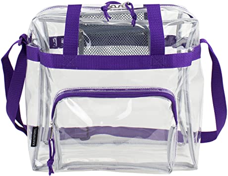 Eastsport Clear NFL Stadium Approved Tote, Purple