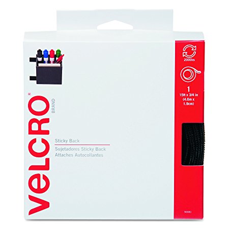 VELCRO Brand  - Sticky Back  - 15' x 3/4" Tape - Black