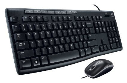 Logitech Media Combo MK200 Full-Size Keyboard and High-Definition Optical Mouse (920-002714)