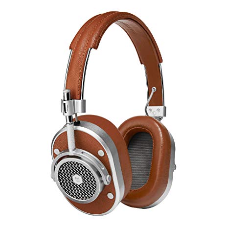 Master & Dynamic MH40 Over-Ear Headphones - Silver Metal/Brown Leather