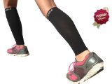 Calf Compression Sleeve - BeVisible Sports Men and Womens Leg Compression Sleeves - True Graduated Compression - Calf Guard Shin Splints Sleeves - Best for Basketball Running Baseball Walking Cycling Training and Travel - Boosts Circulation - Aids Faster Recovery - 1 Pair - Satisfaction Guaranteed