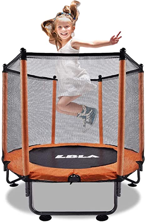 LBLA 48" Trampoline with SafetyEnclosure Net Outdoor Trampolines for Kids, Adults Recreational Trampolines Good Flexibility Mini Jumping Mat Bounce for Children Outdoor and Indoor
