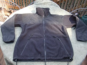 US Military Men's PolarTec 300 Fleece Jacket, Small, Black