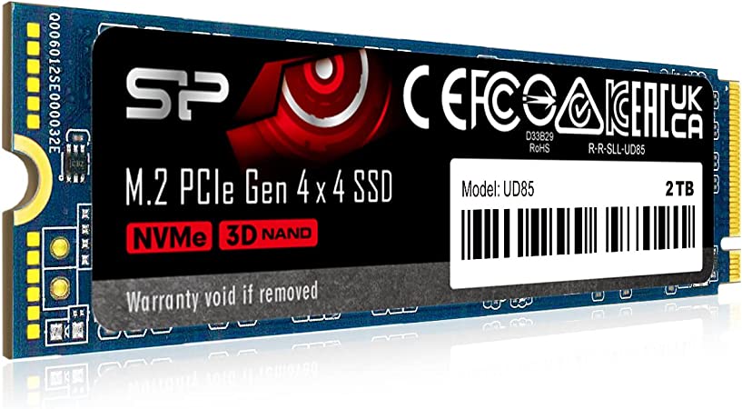 Silicon Power 2TB UD85 NVMe 4.0 Gen4 PCIe M.2 SSD R/W up to 3,600/2,800 MB/s (SP02KGBP44UD8505)