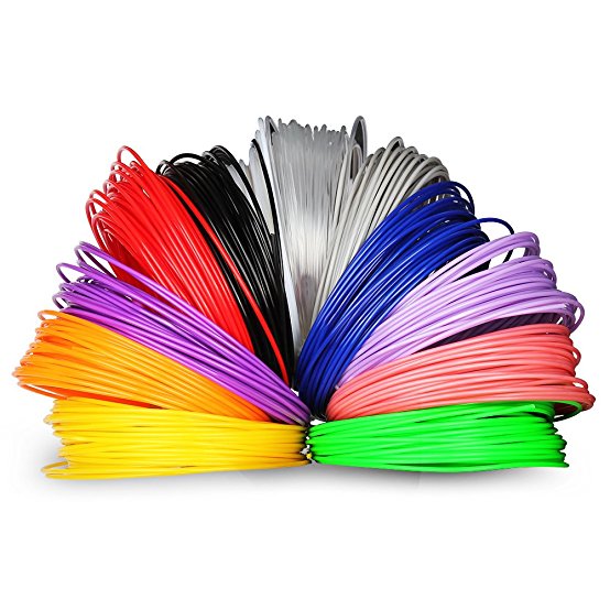 Soyan 3D Pen/Printer Filament Refills, 1.75mm 393.6ft PLA Filament, Pack of 12 Colors, 32.8ft each color, Suitable for 3D printing/drawing pen, 3D printer and more