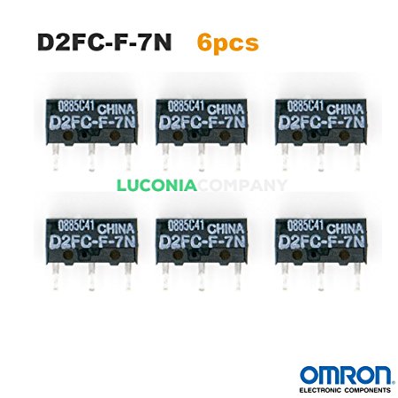 6-Pack OMRON D2FC-F-7N Authentic Micro Switches Microswitch Switches for RAZER Logitech APPLE MS Mouse