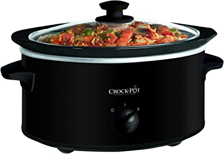 Crock-Pot 3730-B Oval Manual Slow Cooker, 3 quart, Black